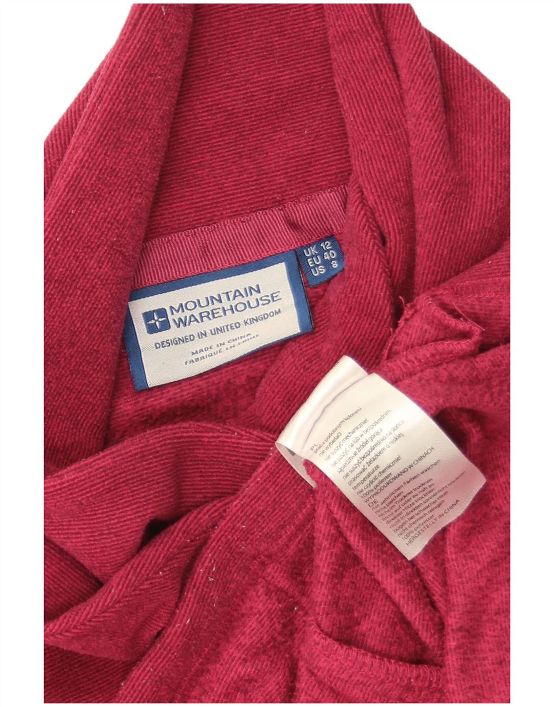 Pulover din lână pentru femei Mountain Warehouse UK 12 Poliester roșu mediu