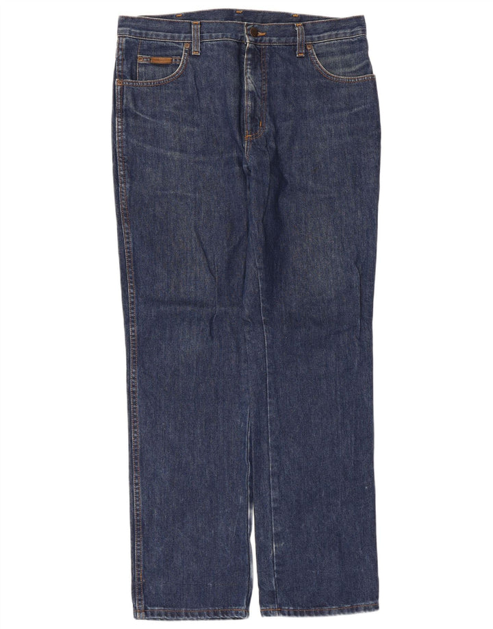 Blugi drepti pentru bărbați Wrangler W36 L32 Bumbac albastru