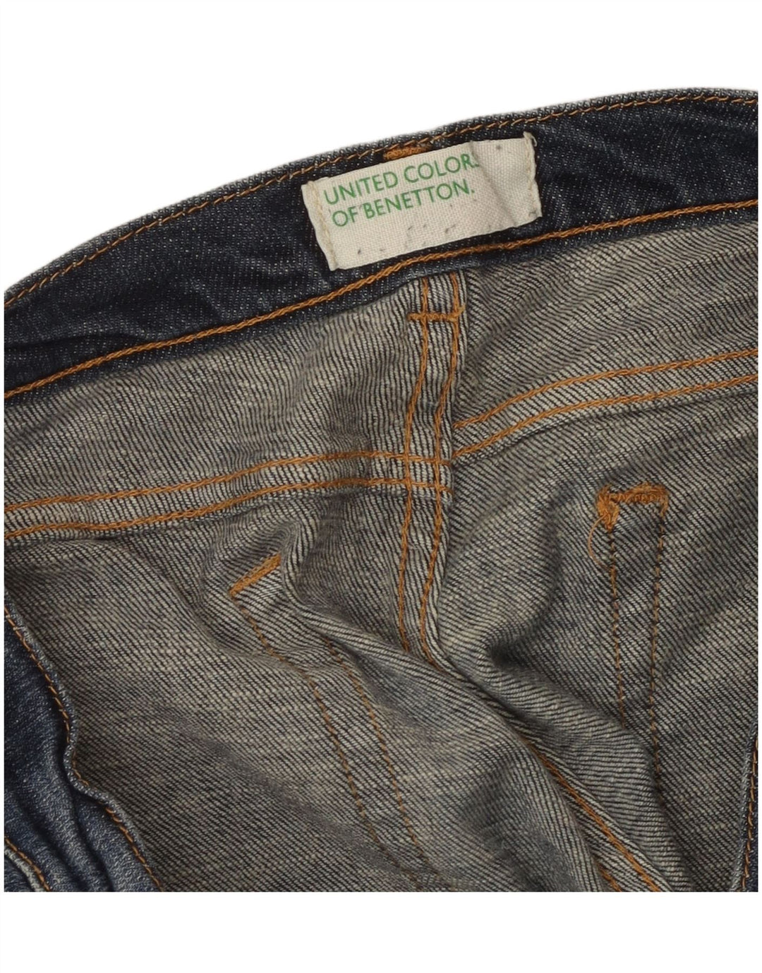 Blugi tăiați pentru femei Benetton W34 L25 Albastru
