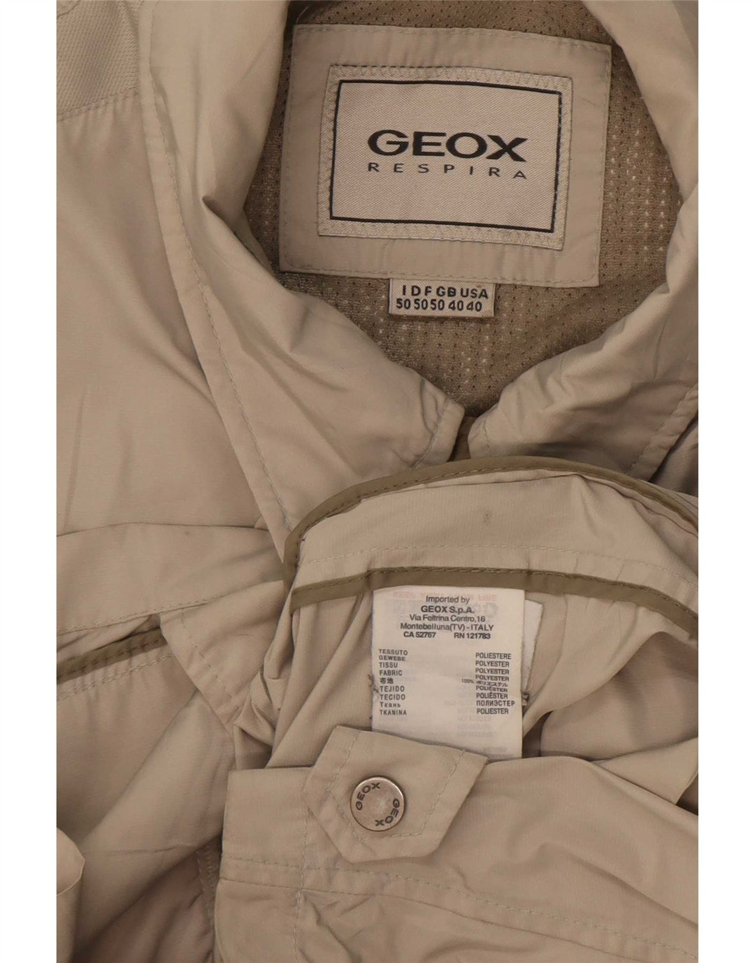 Jachetă pentru bărbați Geox Respira Utility UK 40, mare, bej, poliester