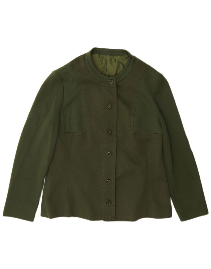 Bomber vintage pentru femei UK 14 verde mediu