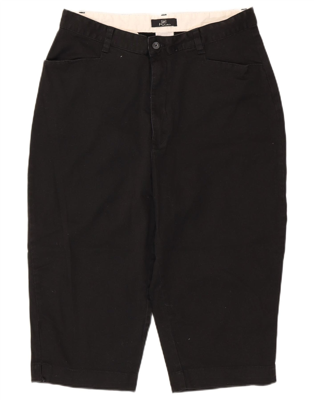 Pantaloni Capri LEE Kakis cu talie înaltă pentru femei US 16 2XL W32 L18 bumbac negru