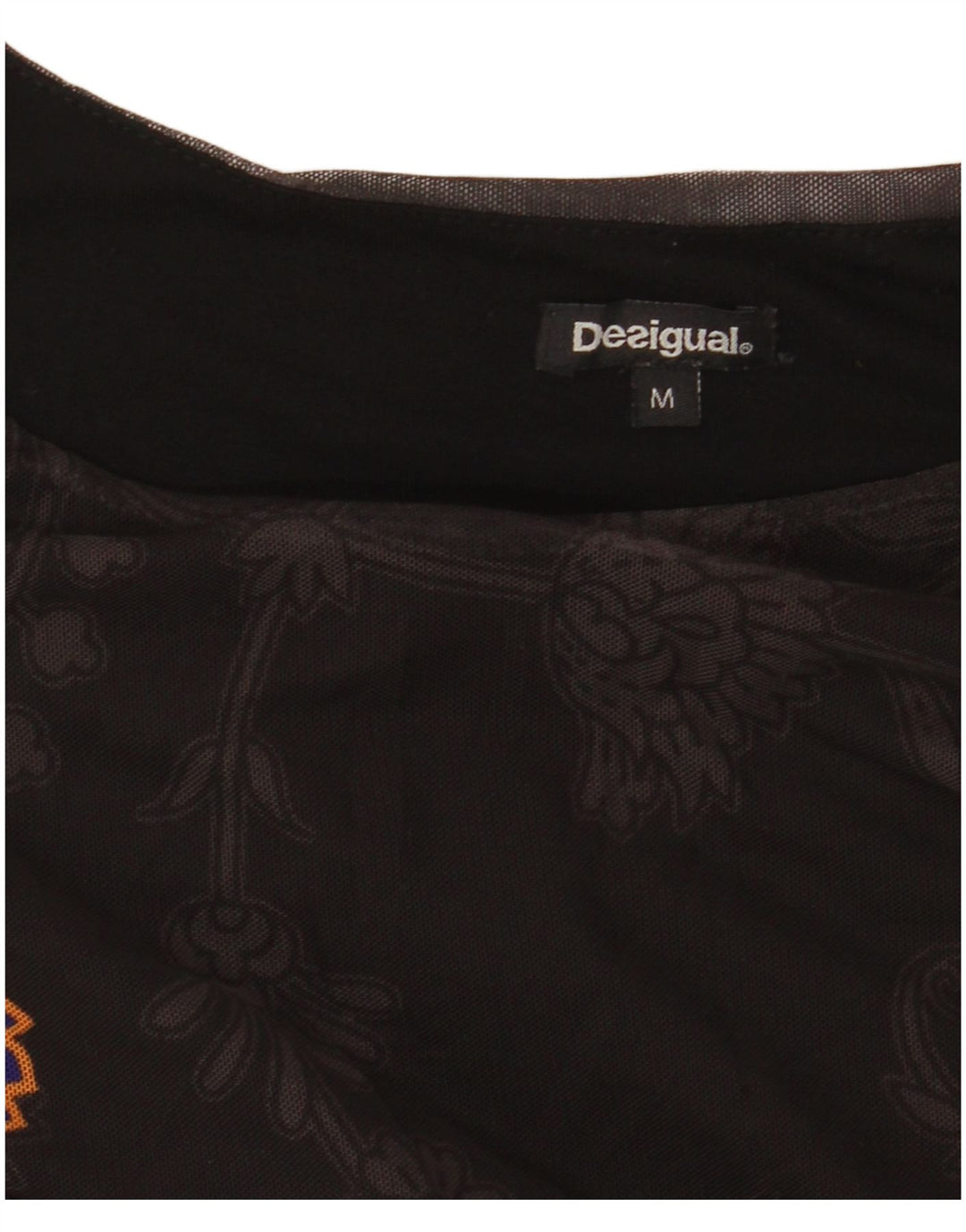 Bluză cu mânecă lungă pentru femei DESIGUAL UK 12 Medium Black Floral
