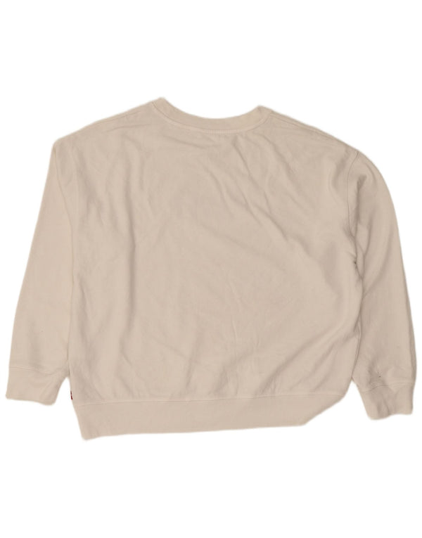 Pulover Levi's cu grafic pentru femei UK 18 XL Bumbac alb