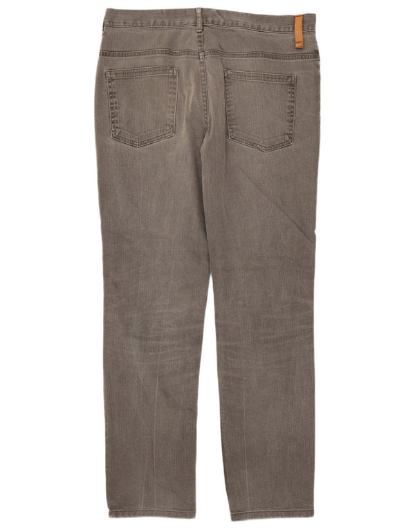 Blugi drepți pentru bărbați Zara EU 42 Large W32 L31 Gri Bumbac