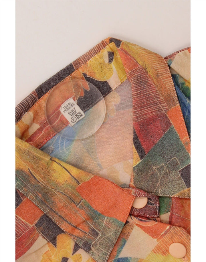 Cămașă cu mânecă scurtă cu model abstract pentru femei UK 20 2XL multicoloră