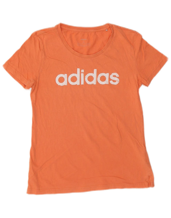 Tricou grafic Adidas pentru femei Top UK 8/10 Small Orange Bumbac