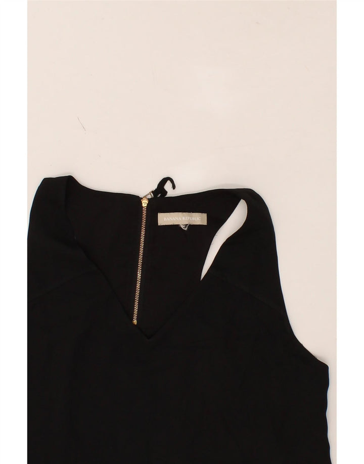 BANANA REPUBLIC Womens Sleeveless Blouse Top UK 12 Medium Black Vintage Banana Republic and Second-Hand Banana Republic from Messina Hembry 