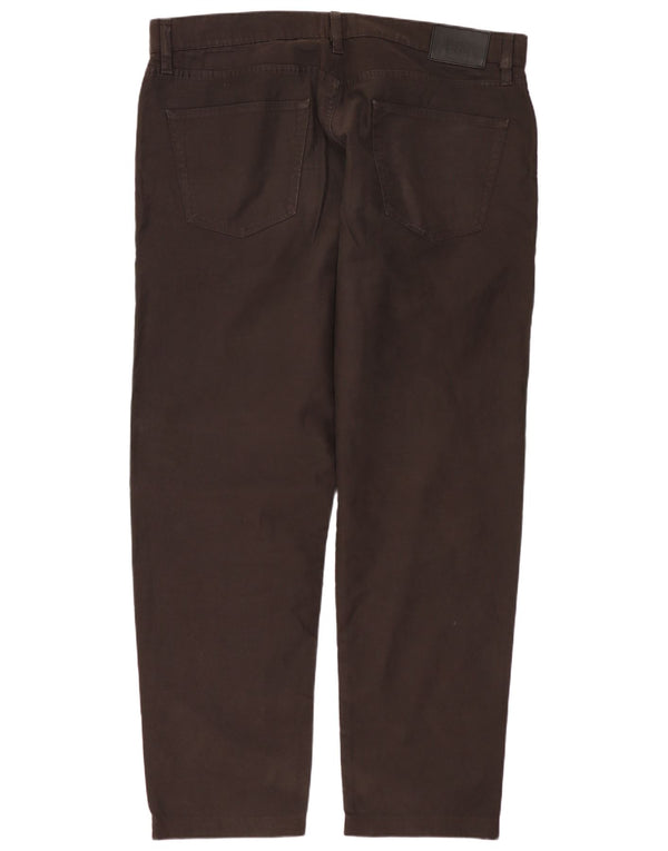 Pantaloni casual drepti pentru bărbați HUGO BOSS L40 L30 bumbac maro