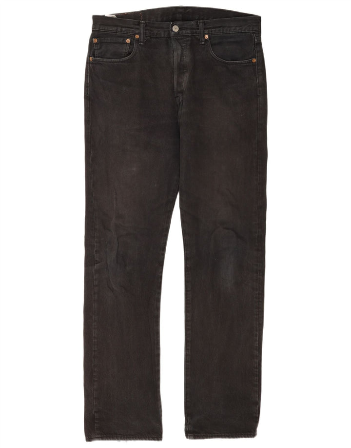 Blugi drepti pentru bărbați Levi's 501 W32 L34 bumbac negru