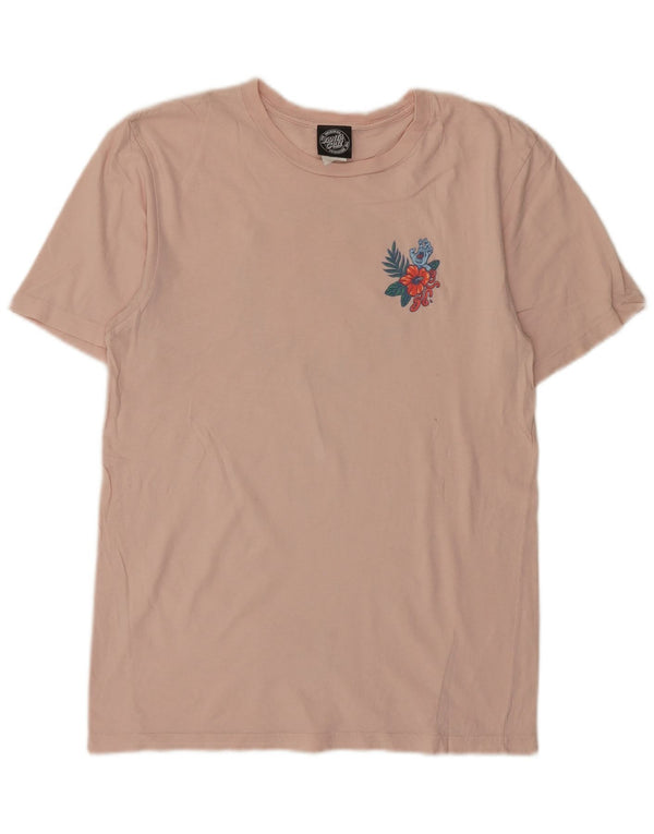 Tricou grafic pentru bărbați Santa Cruz Top Medium roz din bumbac floral