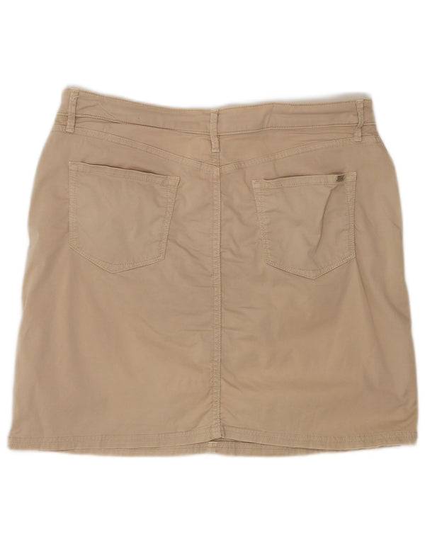 Fusta mini Tommy Hilfiger pentru femei US 10 Large W32 Beige Bumbac