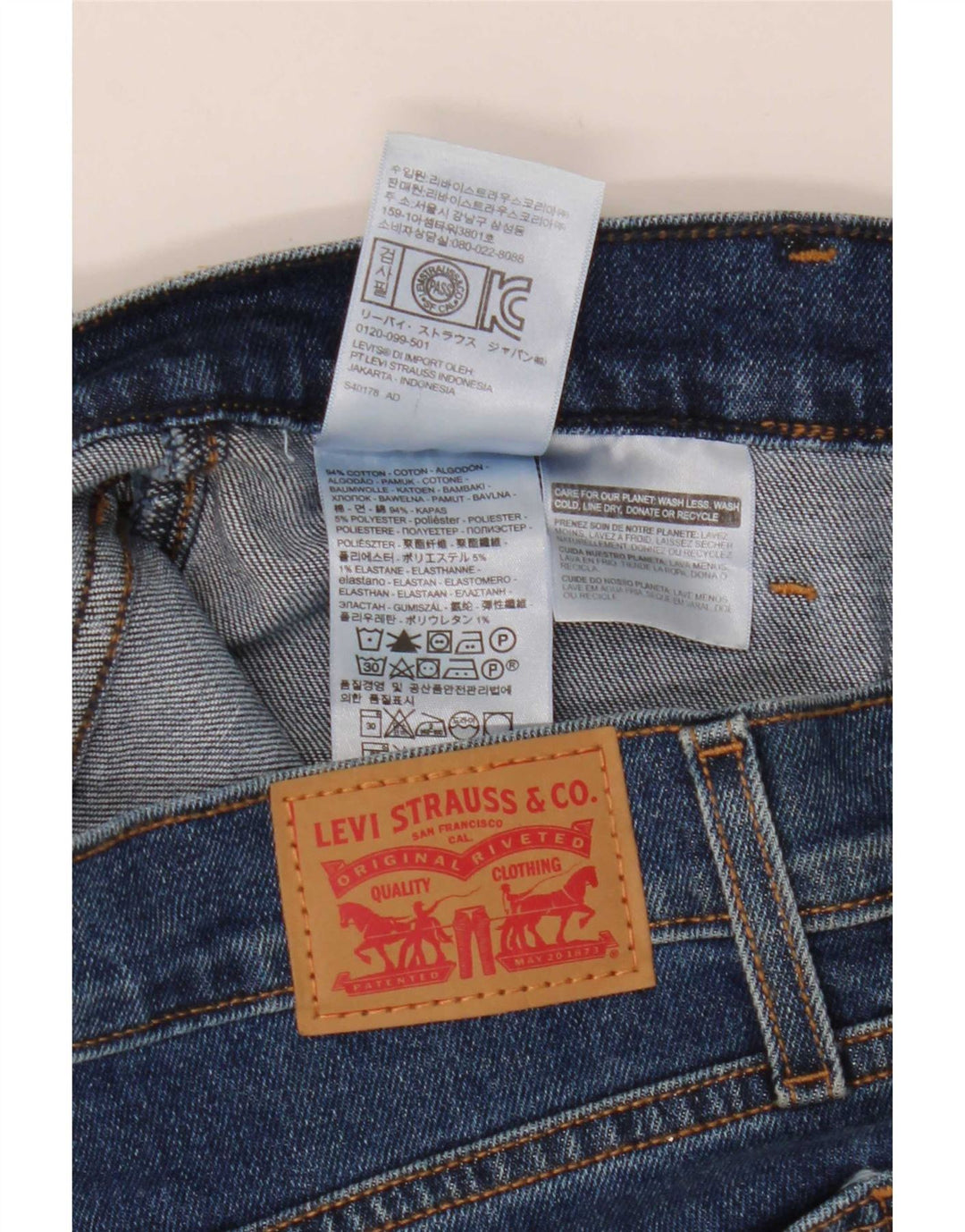 Fusta de blugi pentru femei Levi's W24 XS Bumbac albastru