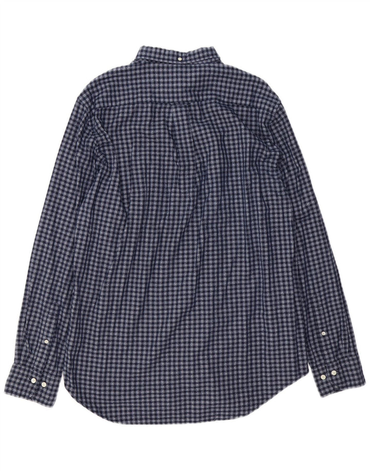 Cămașă de flanel pentru bărbați GANT Mărimea 41/42 16 1/2 mare, albastru marin Gingham