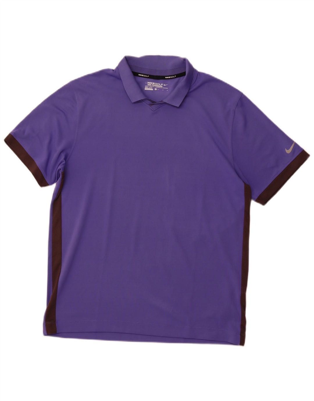 Tricou polo NIKE Dri Fit pentru bărbați, mov mediu, poliester color bloc