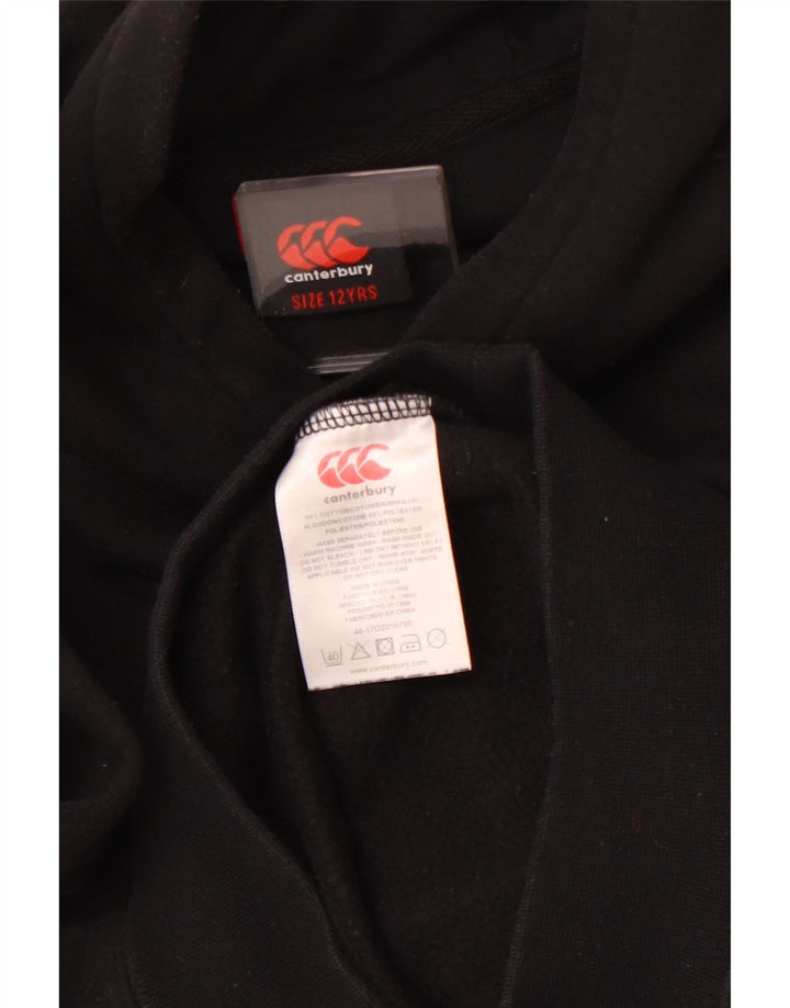 Pulover CANTERBURY pentru băieți, bumbac negru, 11-12 ani