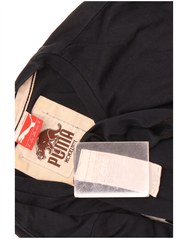 Tricou grafic Puma pentru bărbați Top mediu negru bumbac