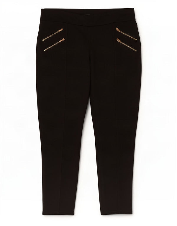 Pantaloni tăiați pentru femei Zara XL W32 L26 Viscoză neagră