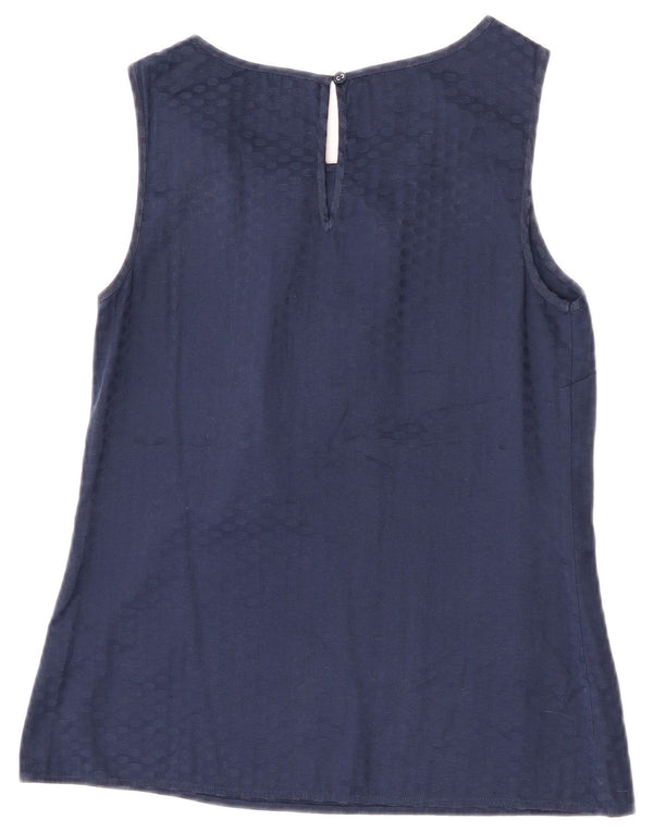 Bluză fără mâneci pentru femei Oasis UK 12 Medium bleumarin poliester cu pete