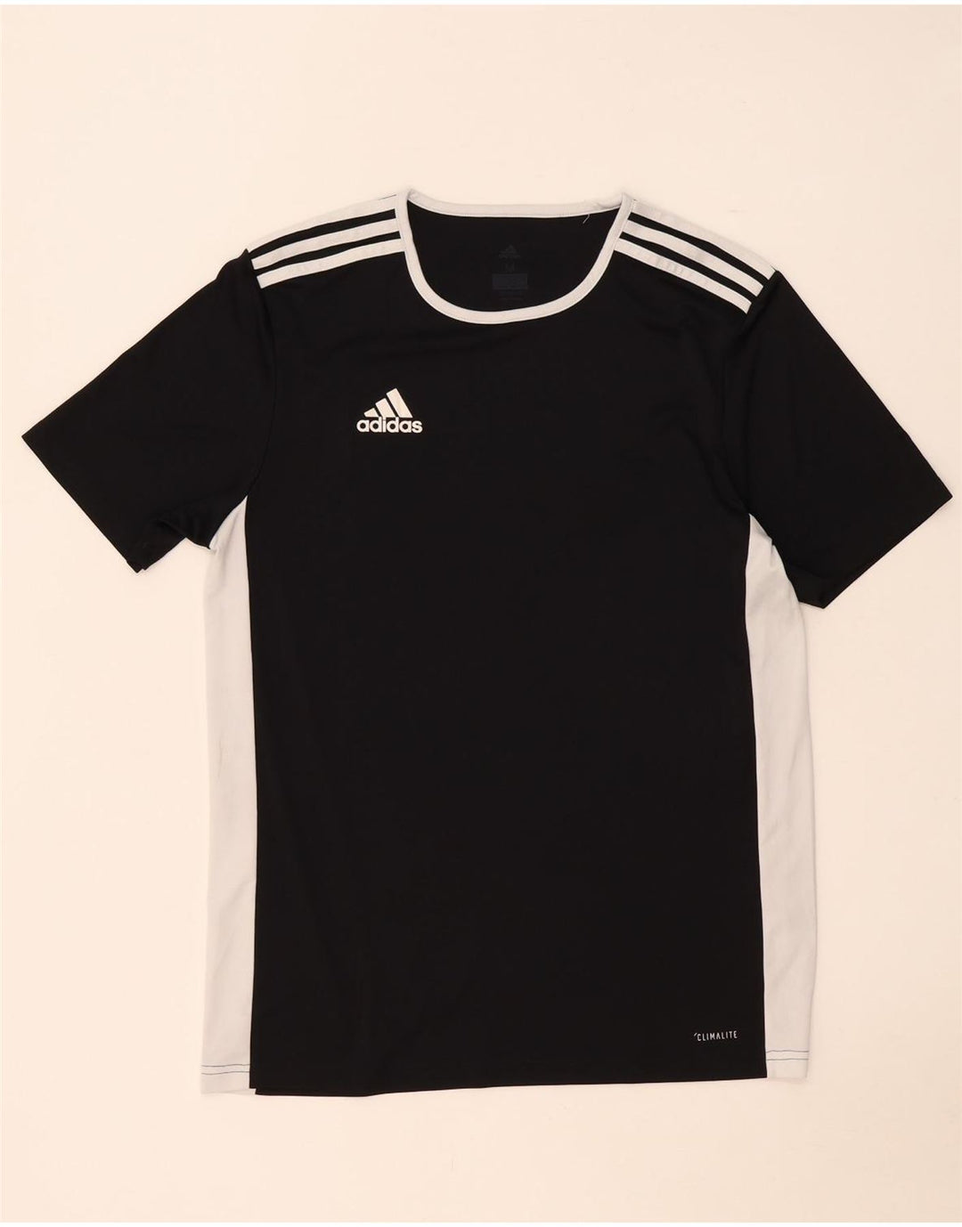 Tricou Adidas Climalite pentru bărbați Top Mediu Negru Poliester Colorblock