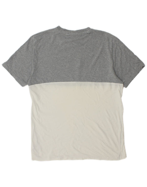 Tricou grafic pentru bărbați Fila Top Medium Gri Bumbac color bloc