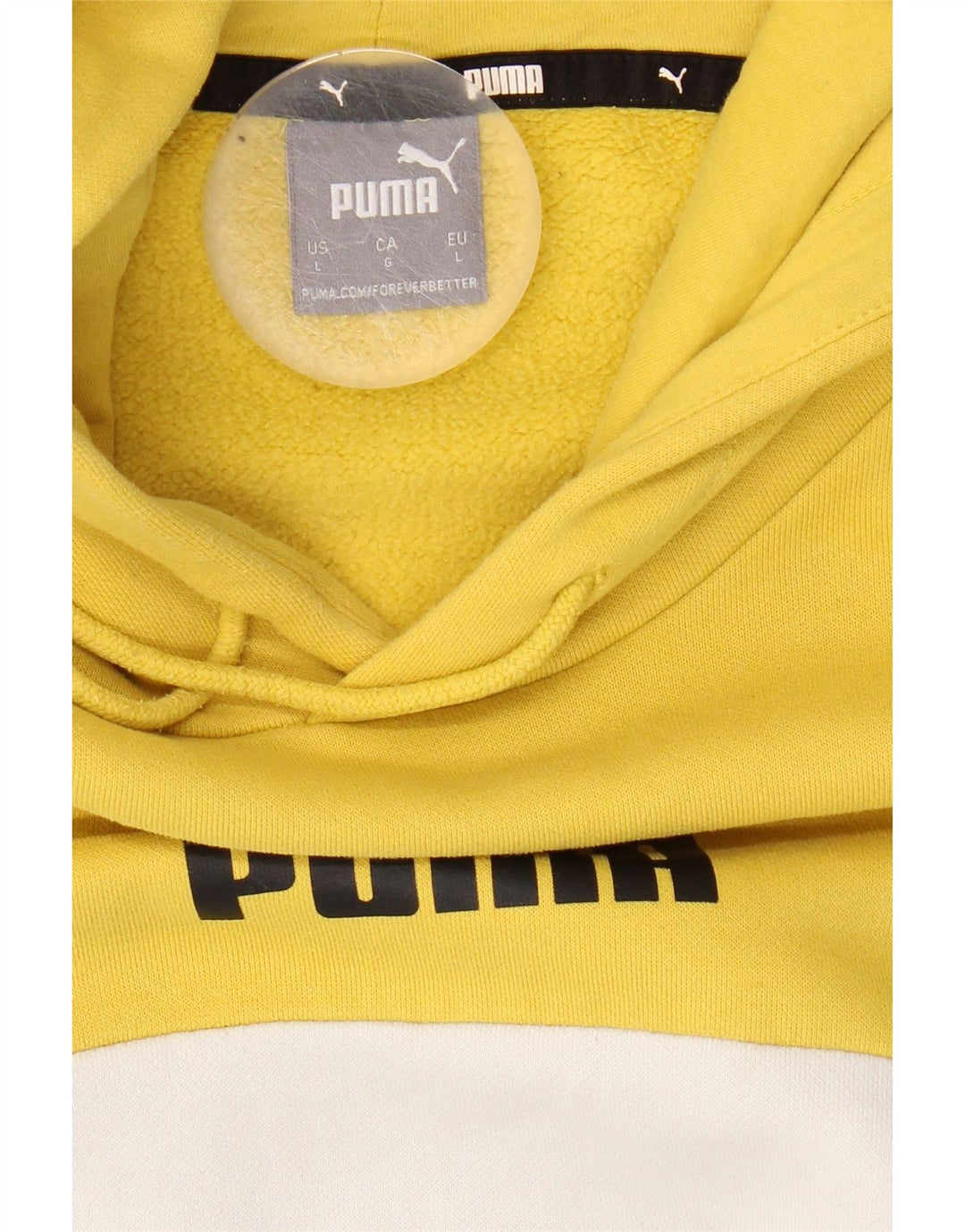 PUMA Mens Graphic Hoodie Jumper Large Multicoloured Colourblock Vintage Puma and Second-Hand Puma from Messina Hembry 