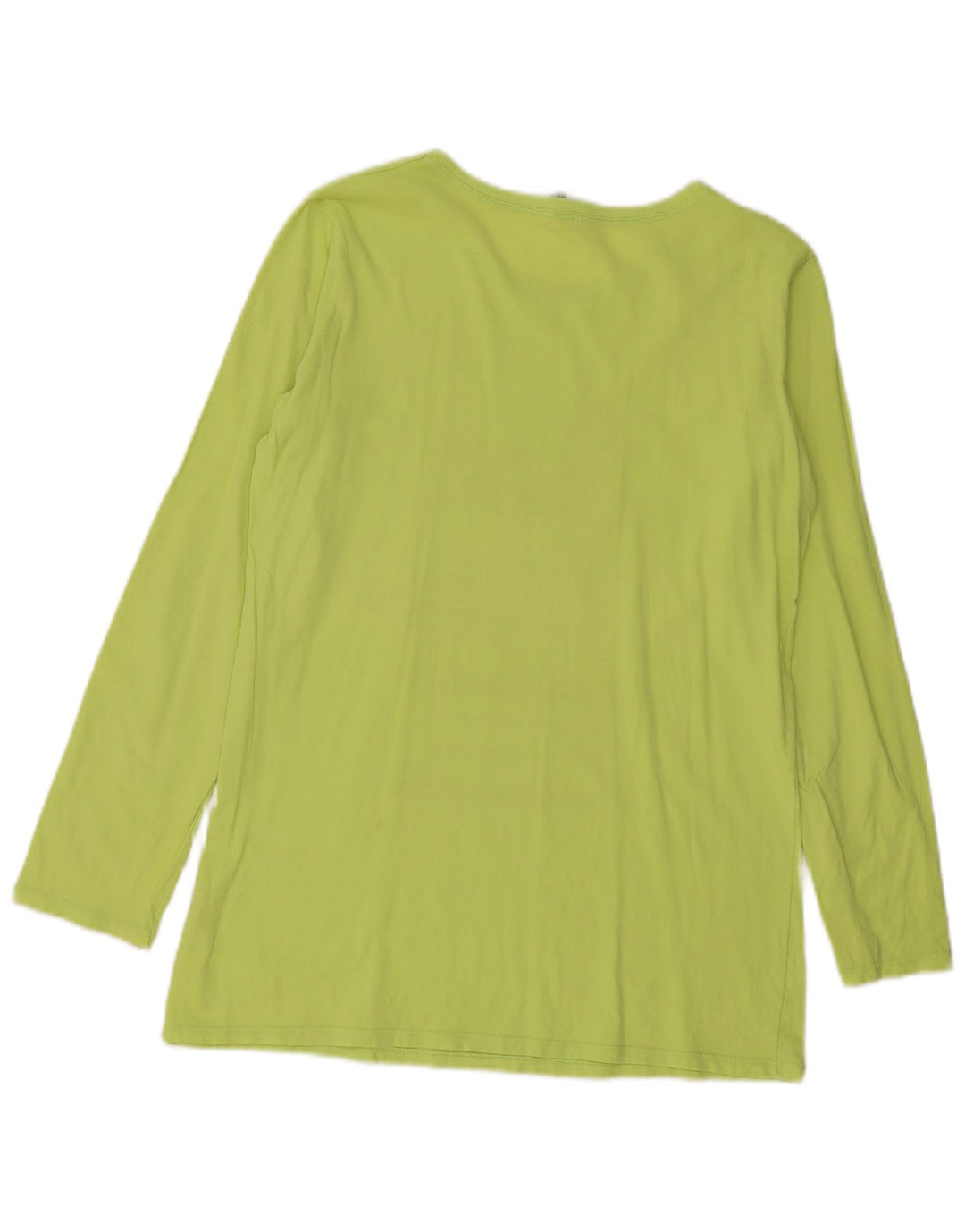 BENETTON pentru femei Peanuts Graphic Top cu mânecă lungă UK 14 Bumbac verde mediu