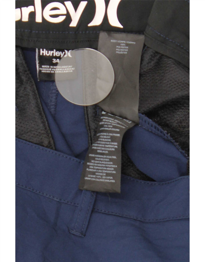 Pantaloni scurți chino Hurley pentru bărbați W34, mari, albastru, poliester