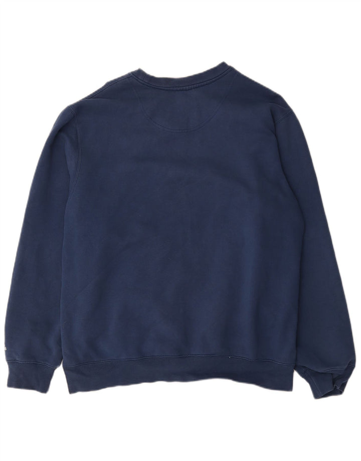 Hanorac grafic pentru bărbați Adidas Pulover mare, albastru bleumarin, bumbac