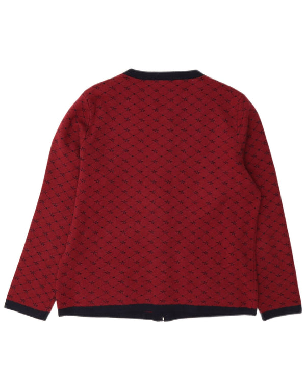 Pulover Cardigan pentru femei Castle of Ireland UK 14 Medium Red Check Viscose