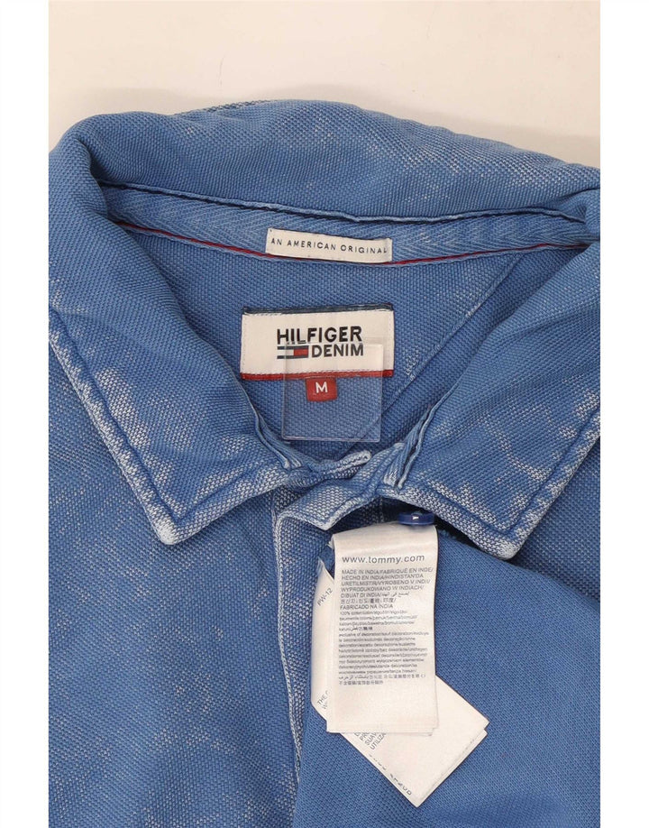 Tricou polo Tommy Hilfiger pentru bărbați, bumbac albastru mediu