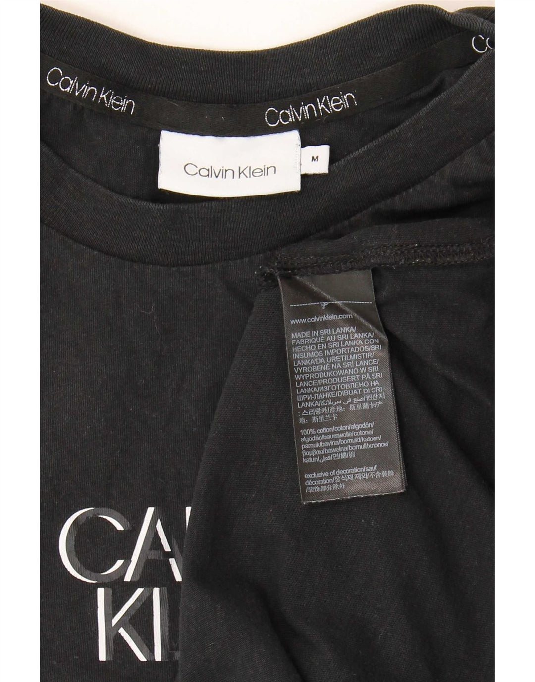 Tricou grafic Calvin Klein pentru bărbați Top mediu din bumbac negru