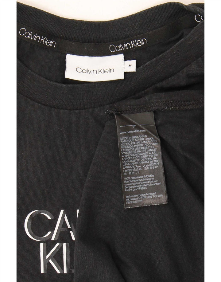 Tricou grafic Calvin Klein pentru bărbați Top mediu din bumbac negru