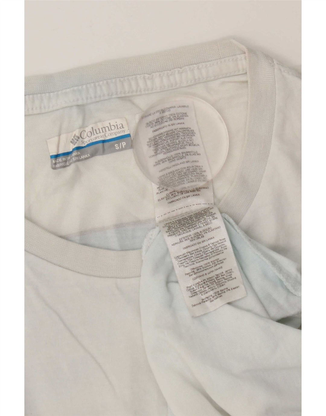 Tricou grafic Columbia pentru bărbați Top mic, alb, bumbac