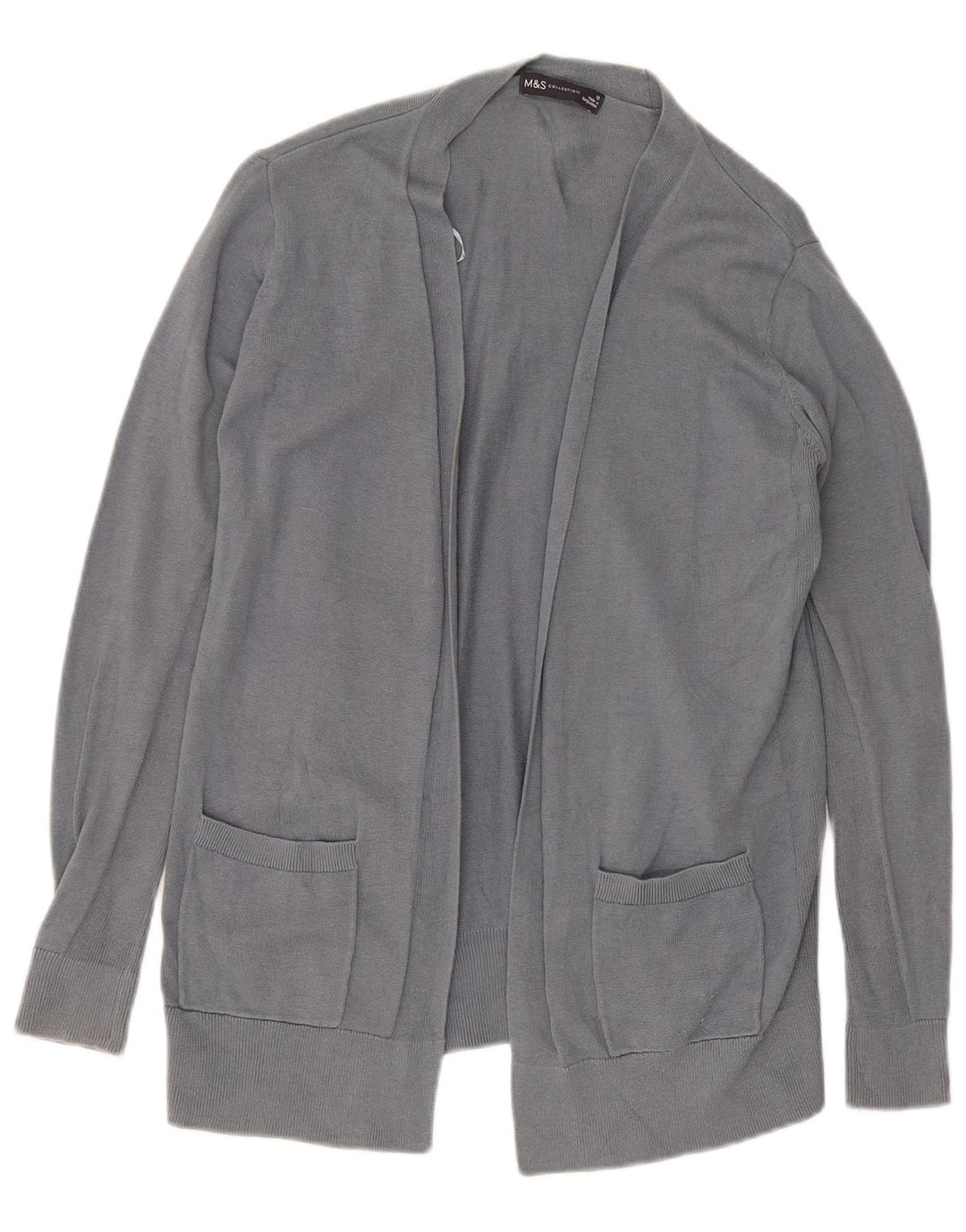 Pulover cardigan deschis pentru femei Marks & Spencer UK 12 bumbac gri mediu