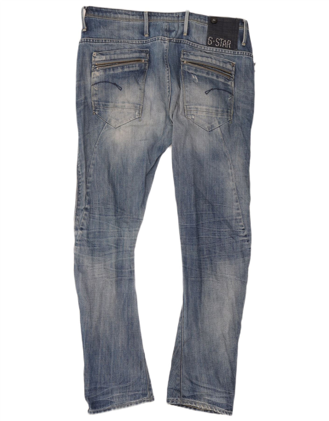 Blugi slim pentru bărbați G-Star Distressed W29 L32 Bumbac albastru