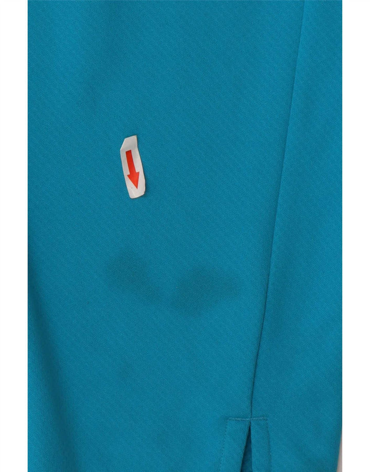 Top de trening pentru bărbați Dri Fit, cu fermoar și gât, pulover, XL, albastru, bloc de culoare
