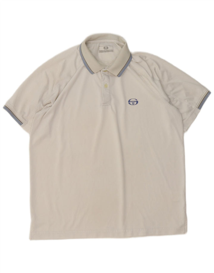 Tricou polo Sergio Tacchini pentru bărbați, XL, poliester alb