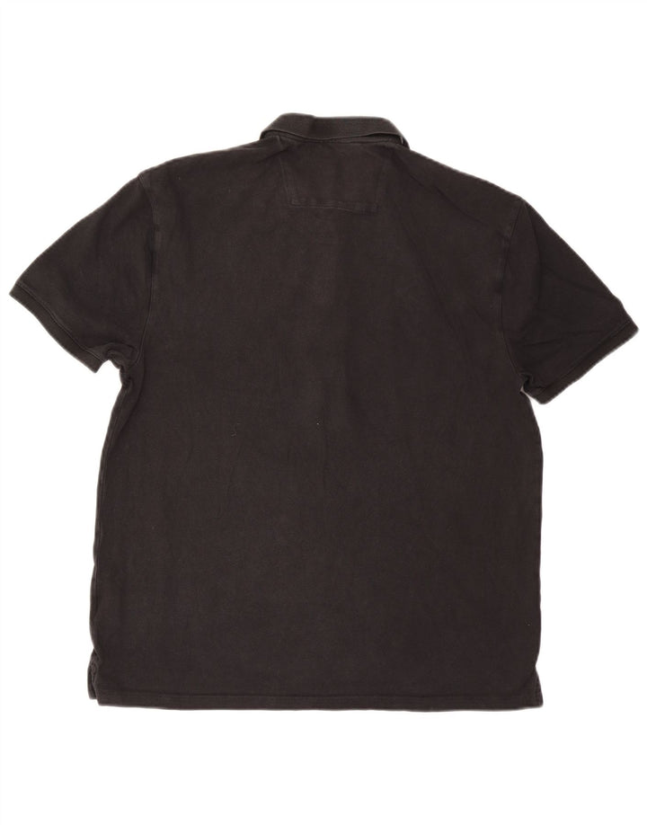 Tricou polo cu grafică New York Dkny pentru bărbați, bumbac negru mediu