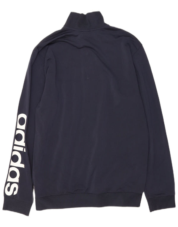 Jachetă de top pentru trening Adidas Primegreen pentru bărbați UK 44/46 Mare bleumarin