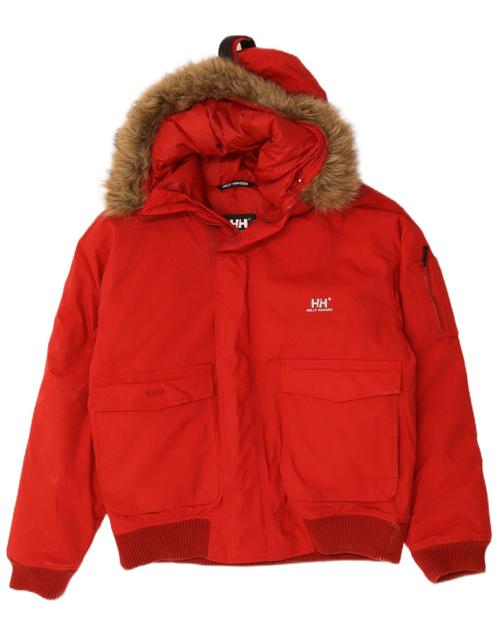 Jachetă căptușită cu glugă pentru bărbați Helly Hansen UK 40, mare, roșu, nailon