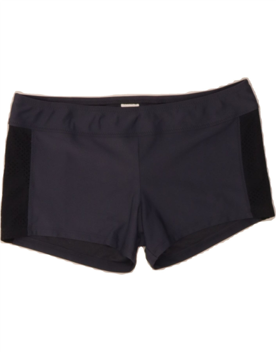 MOSSIMO Womens Sport Shorts UK 14 Medium Navy Blue Colourblock Nylon Vintage Mossimo and Second-Hand Mossimo from Messina Hembry 