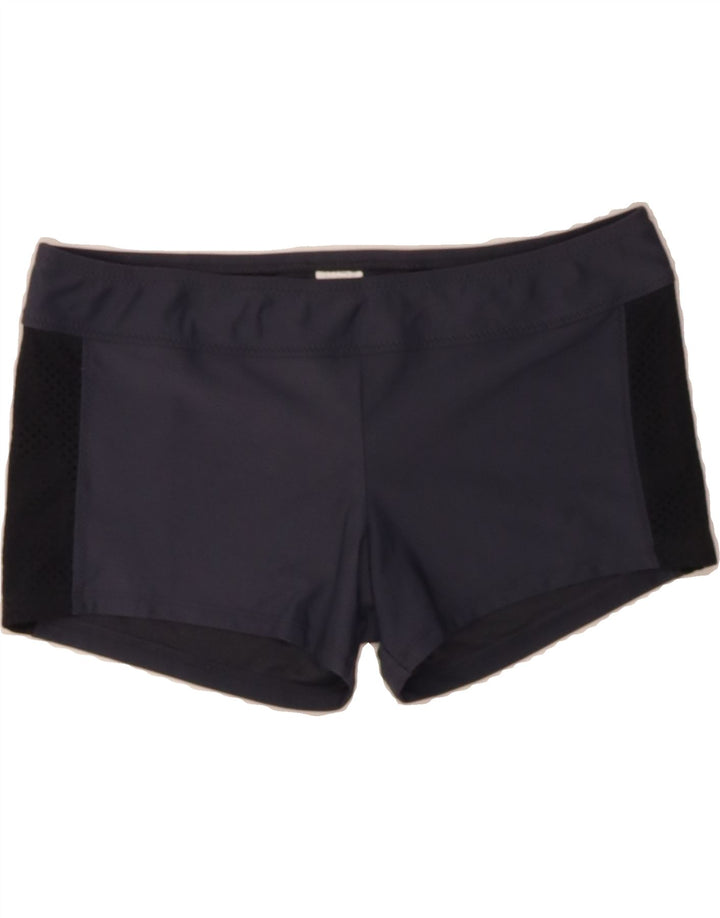 MOSSIMO Womens Sport Shorts UK 14 Medium Navy Blue Colourblock Nylon Vintage Mossimo and Second-Hand Mossimo from Messina Hembry 
