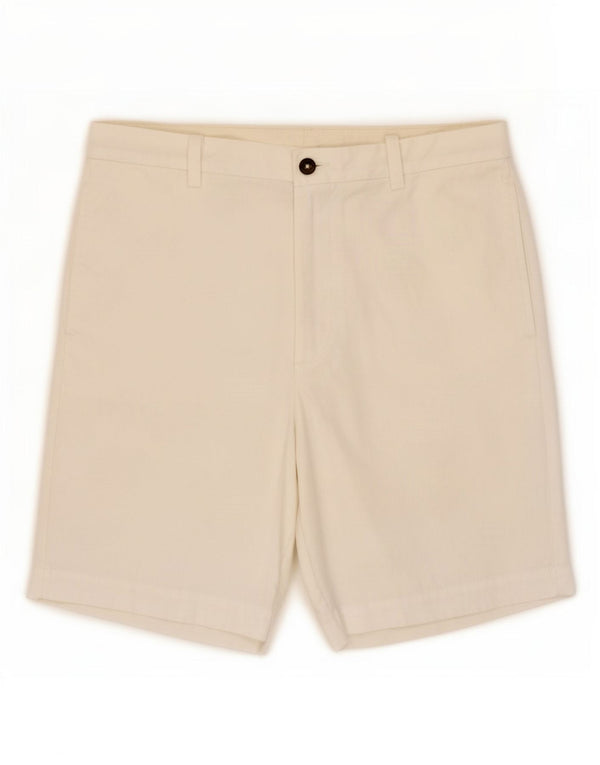 Marks & Spencer Pantaloni scurți chino Blue Harbour pentru bărbați, mari W34, bumbac alb