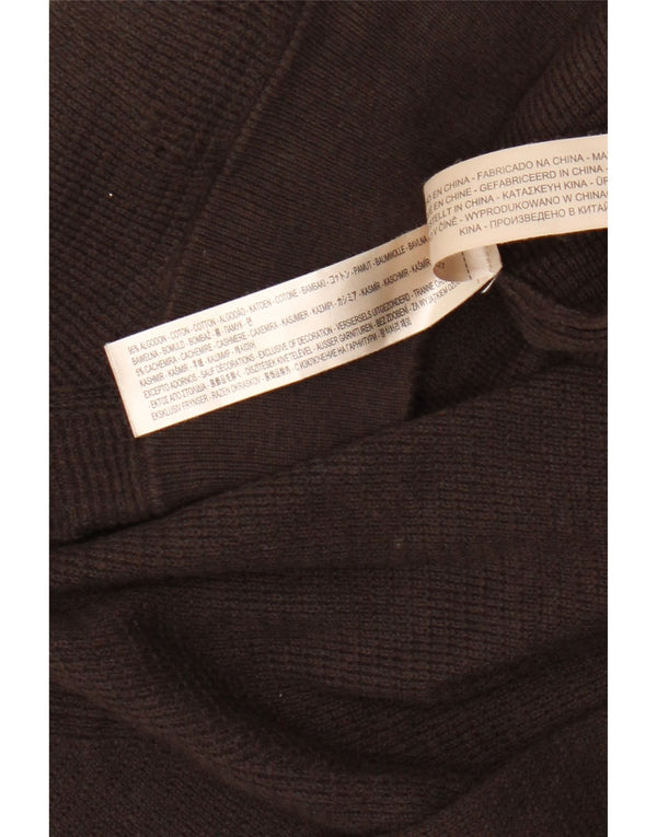 Pulover Massimo Dutti pentru bărbați, cu fermoar și gât, bumbac maro XL