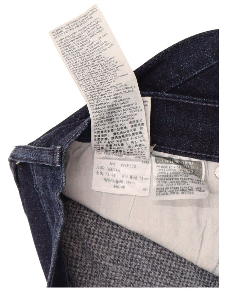 Blugi drepti pentru femei LEVI'S US 8 Medium W29 L32 Bumbac bleumarin
