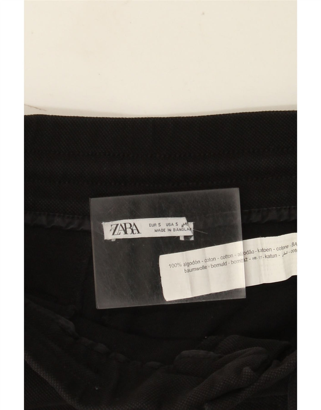 Pantaloni scurti cargo pentru bărbați Zara mici W30 bumbac negru