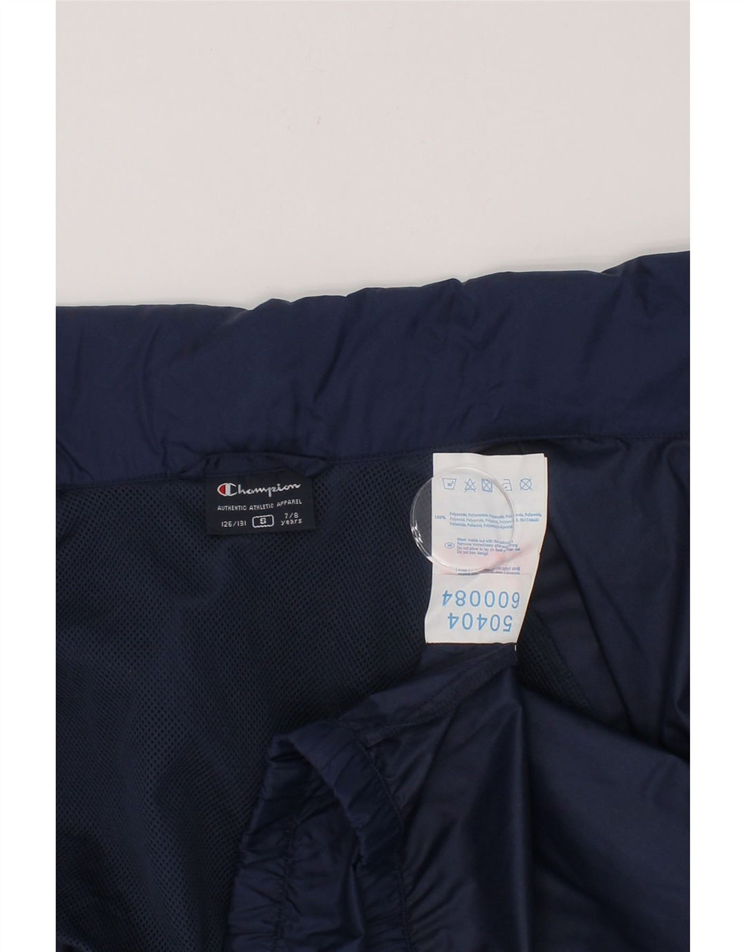 CHAMPION Boys Rain Jacket 7-8 Years Small  Navy Blue Polyamide Vintage Champion and Second-Hand Champion from Messina Hembry 