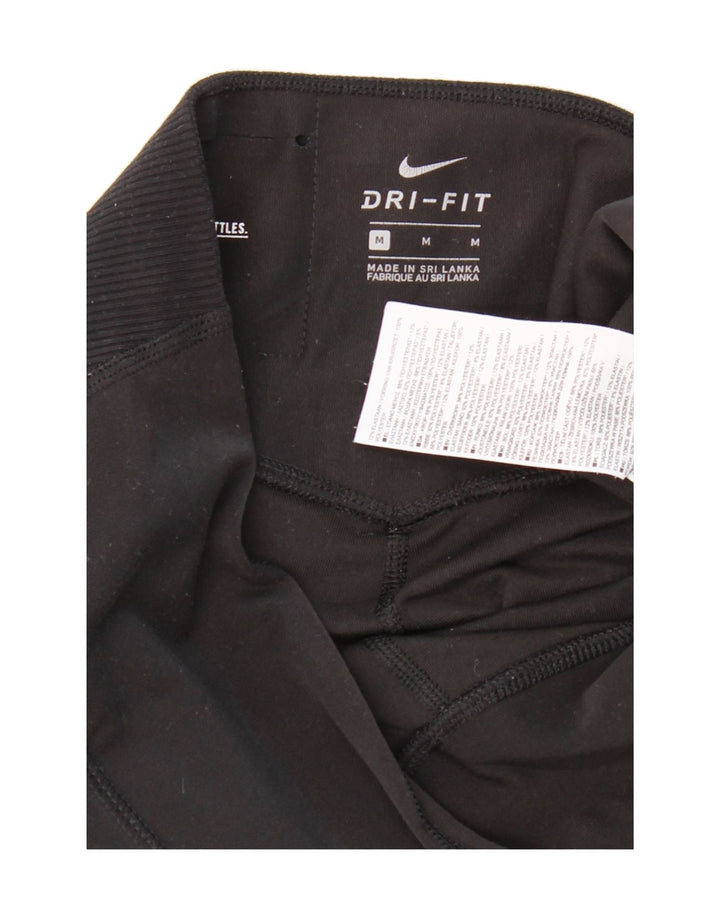 NIKE Womens Dri Fit Leggings UK 14 Medium Black Polyester Vintage Nike and Second-Hand Nike from Messina Hembry 