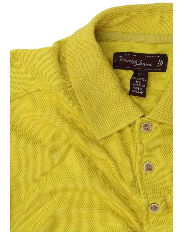 Tricou polo Tommy Bahama pentru bărbați, bumbac galben mediu